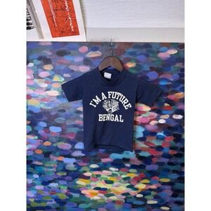 Vintage Select-T Jays Kids Navy Blue Future Bengal Tiger Graphic T-Shirt XS 2-4